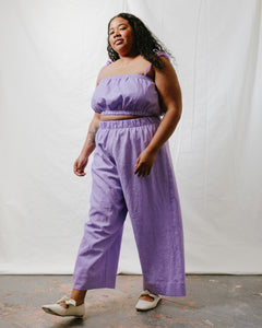 Mid Easy Pant in Lavender Linen