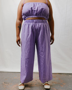 Mid Easy Pant in Lavender Linen