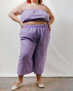 Mid Easy Pant in Lavender Linen (RTS)