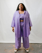 Soft Volume Shirt Dress in Lavender Linen (RTS)