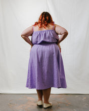 Midi Skirt in Lavender Linen