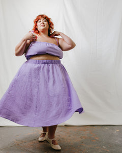 Tube Top in Lavender Linen