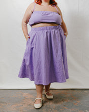 Midi Skirt in Lavender Linen (RTS)