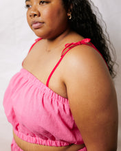 Tube Top in Carnation Linen