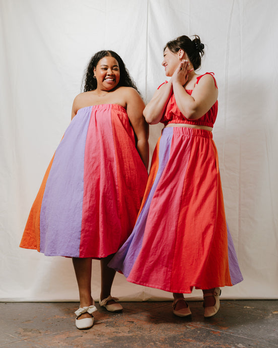 Maxi Skirt in Posy Linen