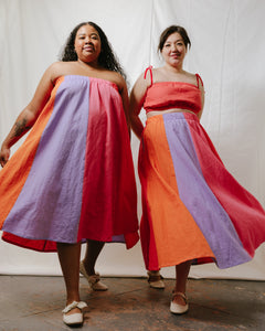 Maxi Skirt in Posy Linen