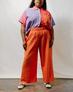 Mid Easy Pant in Marigold Linen