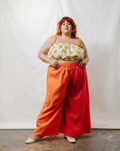 Mid Easy Flare Pant in Poppy + Marigold Linen