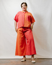 Mid Easy Flare Pant in Poppy + Marigold Linen (RTS)