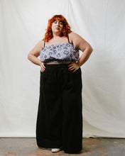 Mid Easy Flare in Black Linen