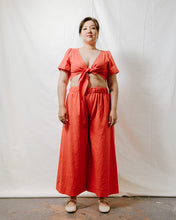 Tied Top in Poppy Linen (RTS)