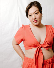 Tied Top in Poppy Linen (RTS)