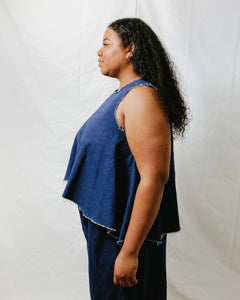 Soft Volume Tank in Denim