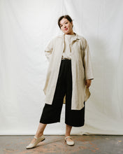 Soft Volume Shirt Dress in Oat Milk Linen