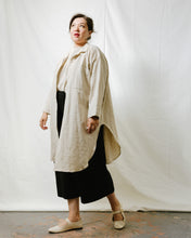 Soft Volume Shirt Dress in Oat Milk Linen