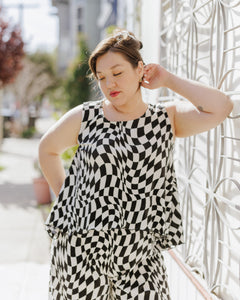 Soft Volume Tank in Pleated Dizzy