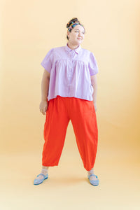 Barrel Pant in Tomato Twill (RTS)