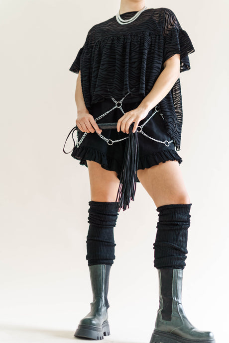 Black Linen Bloomers