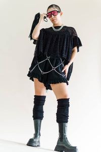 Zebra Mesh Mushroom Top