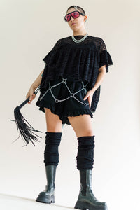 Zebra Mesh Mushroom Top