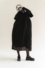 Black Cotton Mushroom Dress