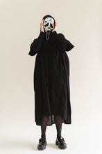 Black Cotton Mushroom Dress