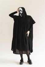 Black Cotton Mushroom Dress