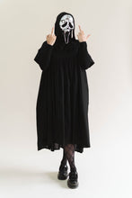 Black Cotton Mushroom Dress