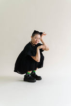 Black Cotton Mushroom Top