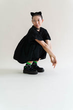 Black Cotton Mushroom Top