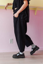 Barrel Pant in Black Twill (RTS)