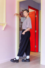Barrel Pant in Black Twill (RTS)