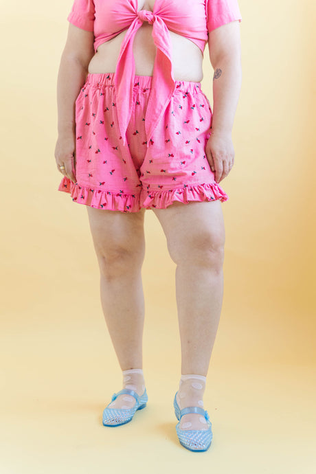 Bloomers in Bubblegum Cherry Cotton (RTS)