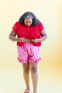 Bloomers in Bubblegum Cherry Cotton (RTS)