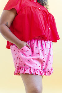 Bloomers in Bubblegum Cherry Cotton (RTS)