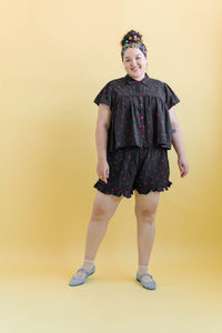 Bloomers in Black Cherry Cotton (RTS)