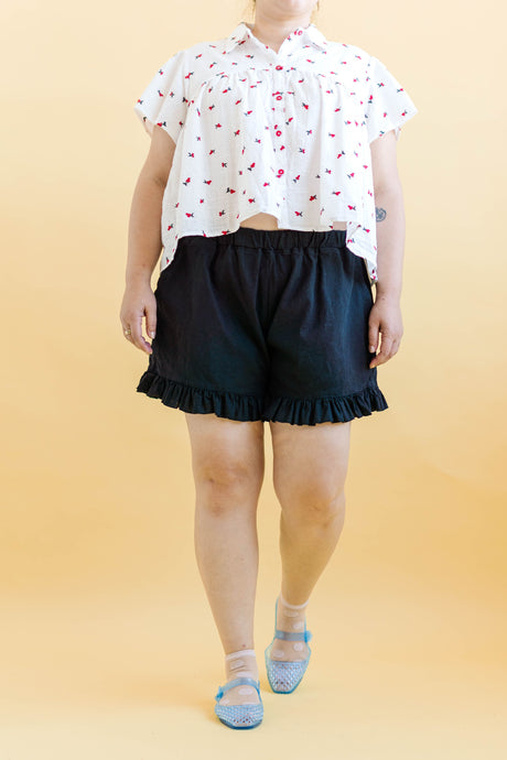 Bloomers in Black Linen (RTS)