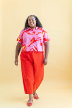 Boxy Collared Top in Petal Pop (RTS)
