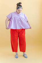 Button Mushroom Top in Lilac Linen (RTS)