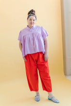 Button Mushroom Top in Lilac Linen (RTS)