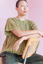 Mushroom Top in Chartreuse Gauze (RTS)