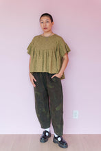 Mushroom Top in Chartreuse Gauze (RTS)