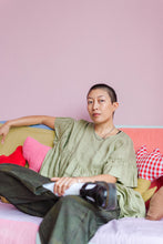Mushroom Top in Celery Linen (RTS)