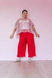 Mushroom Top in Cherry Mesh (RTS)