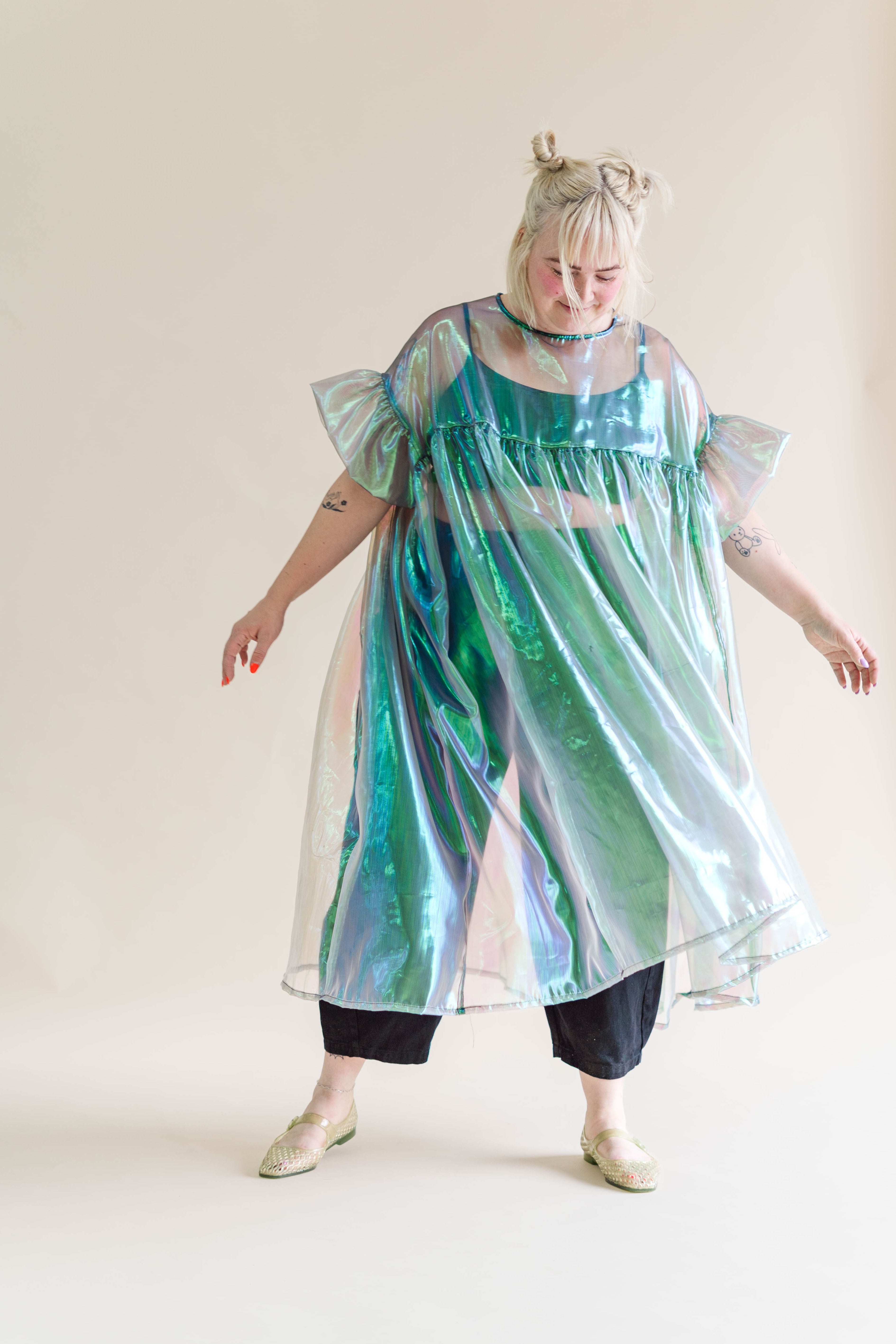 Electric Lettuce Mushroom Dress