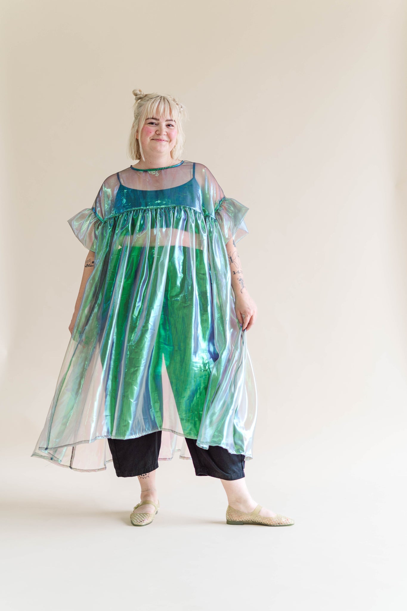 Electric Lettuce Metallic Mushroom Dress OS- Electric Lettuce Metallic Mushroom Dress OS-