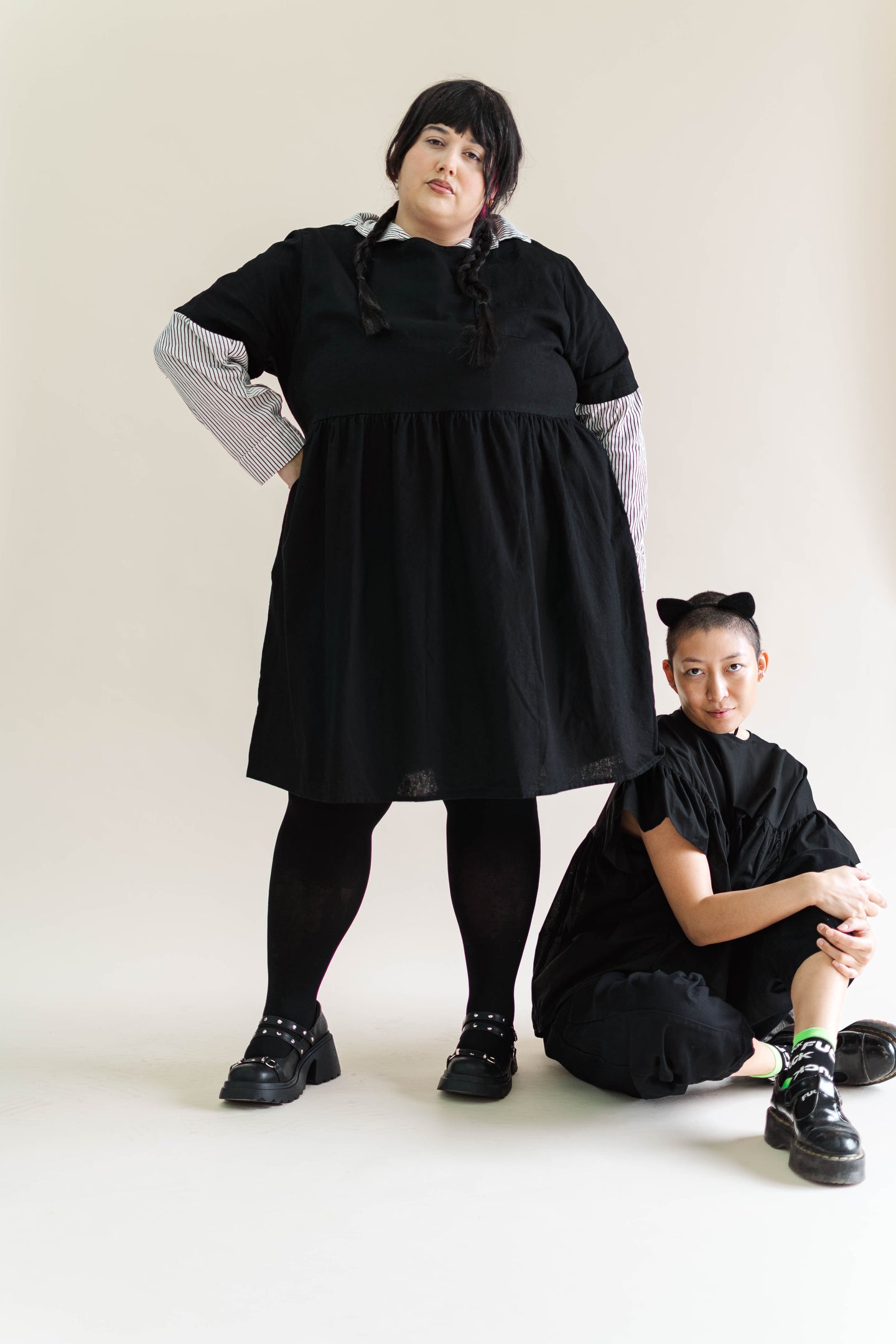 Black Linen Everyday Dress