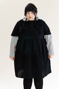 Black Linen Everyday Dress
