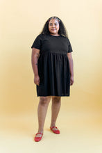 Everyday Dress in Black Linen (RTS)