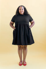 BLACK LINEN EVERYDAY DRESS